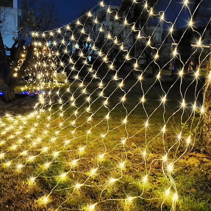 192 lampki sznurkowe LED 3 m x 2 m, 8 trybów oświetlenia, ściemniacz, dekoracja na Boże Narodzenie, przyjęcia, wesela, tarasy i ogrody