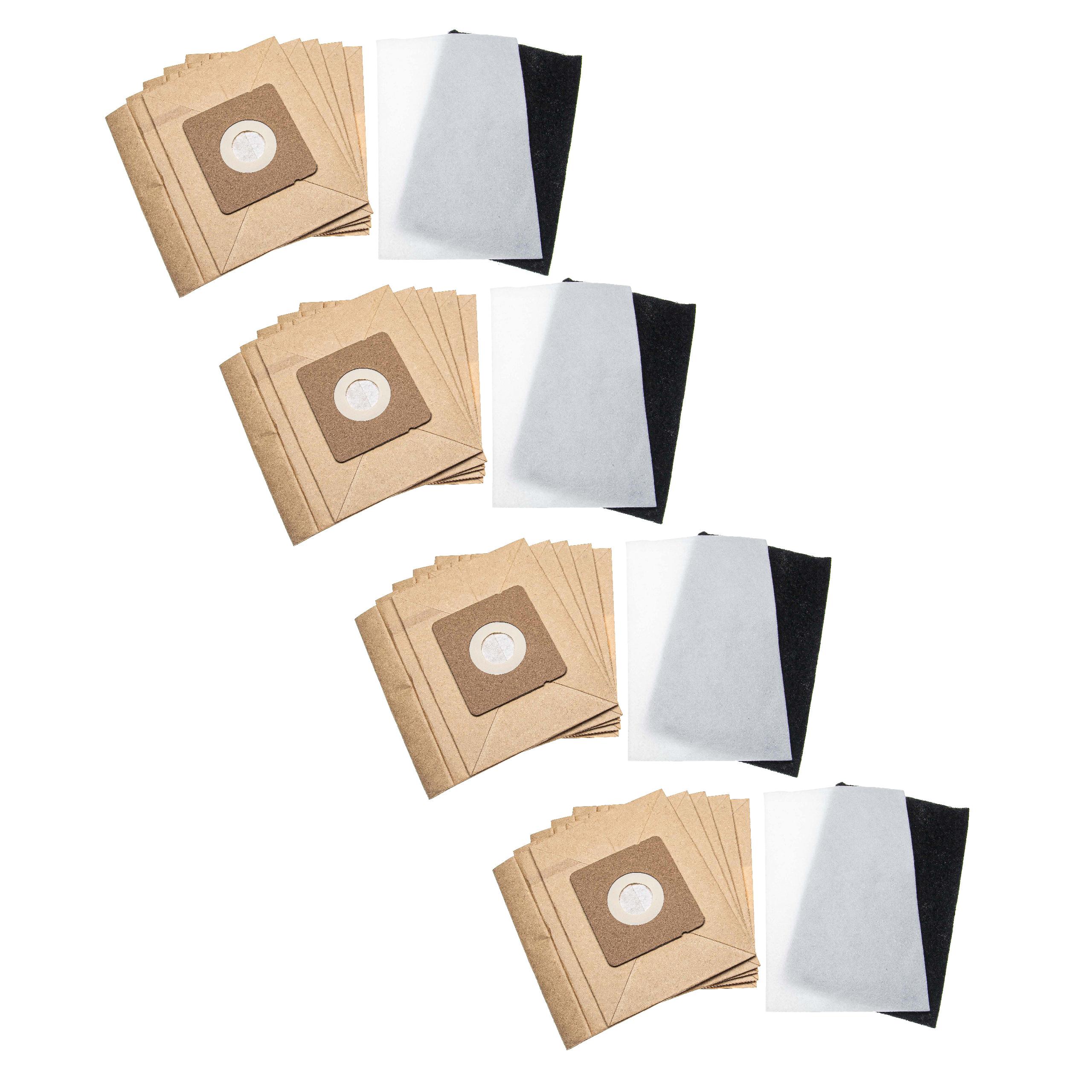 vhbw Lot de sacs (papier) + filtre avec 24 pièces compatible avec Rowenta RO17334A/4QO, RO172601/4Q0, RO173301/4Q0, RO1733, RO173301 aspirateur - 4