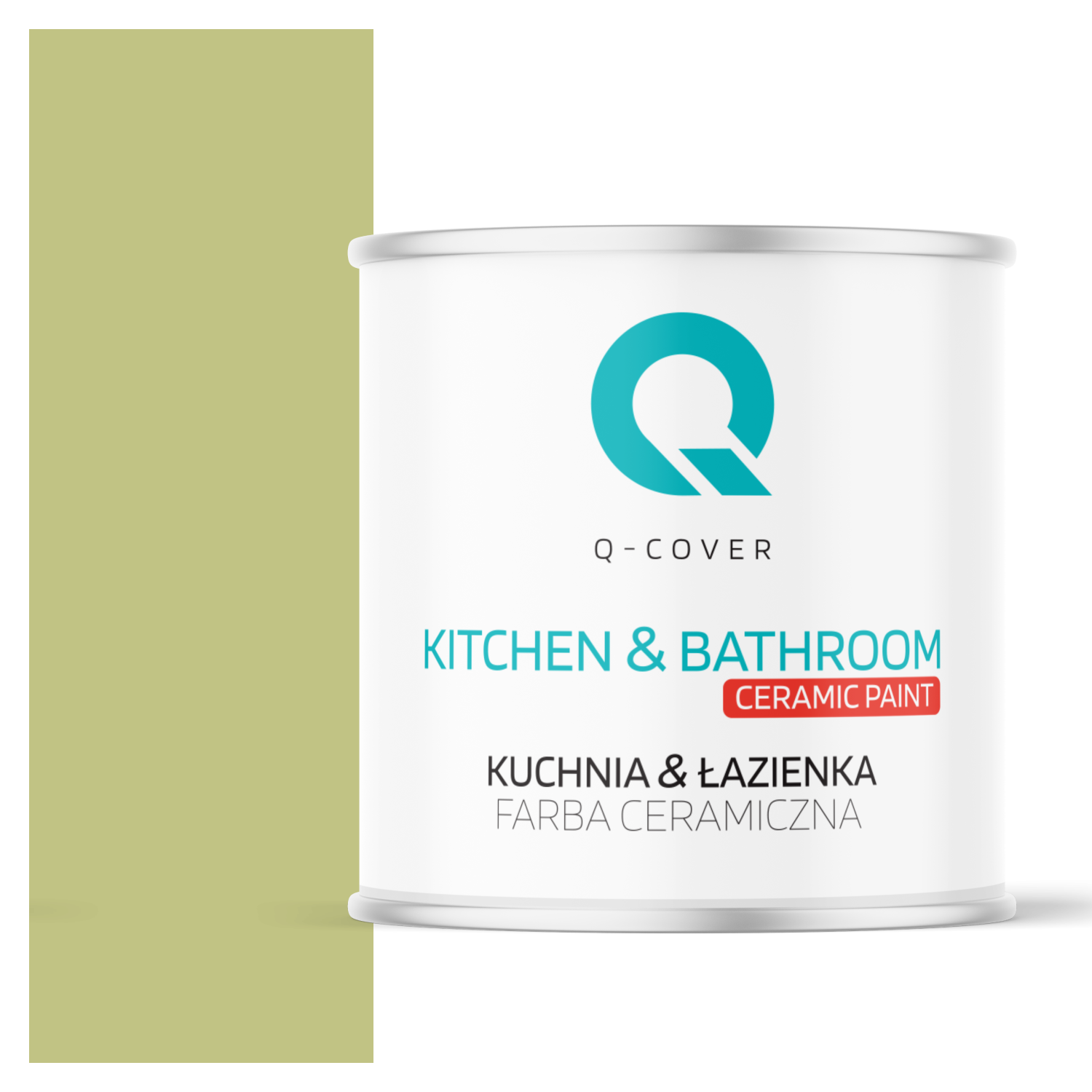 Farba Ceramiczna Kuchnia &amp; Łazienka Q-Cover Groszkowy H2451 Głęboki Mat 2L