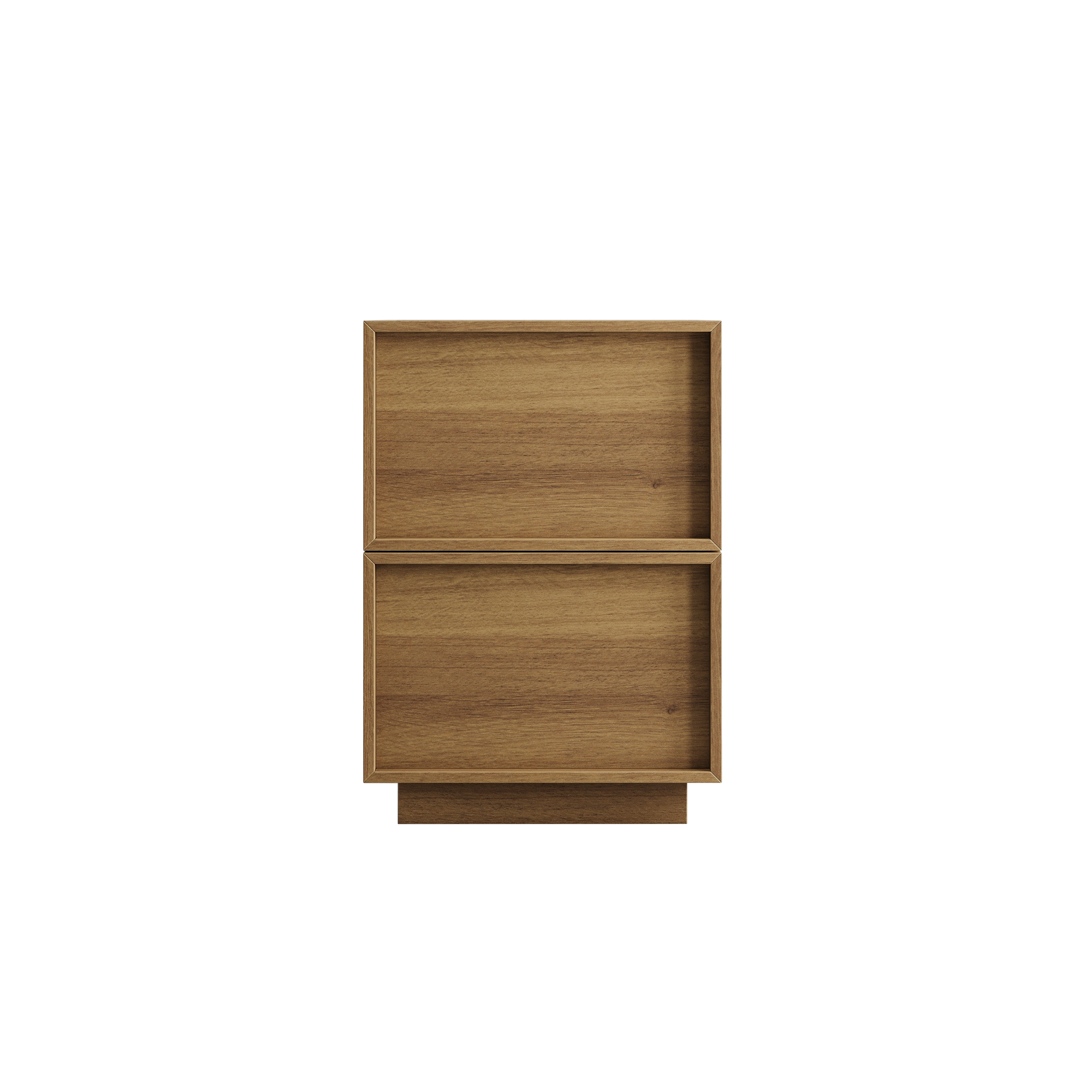 Mesita de noche 38x48x54 cm con 2 cajones, sin tiradores, en MDF y ...