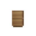Mesita de noche 38x48x54 cm con 2 cajones, sin tiradores, en MDF y ...