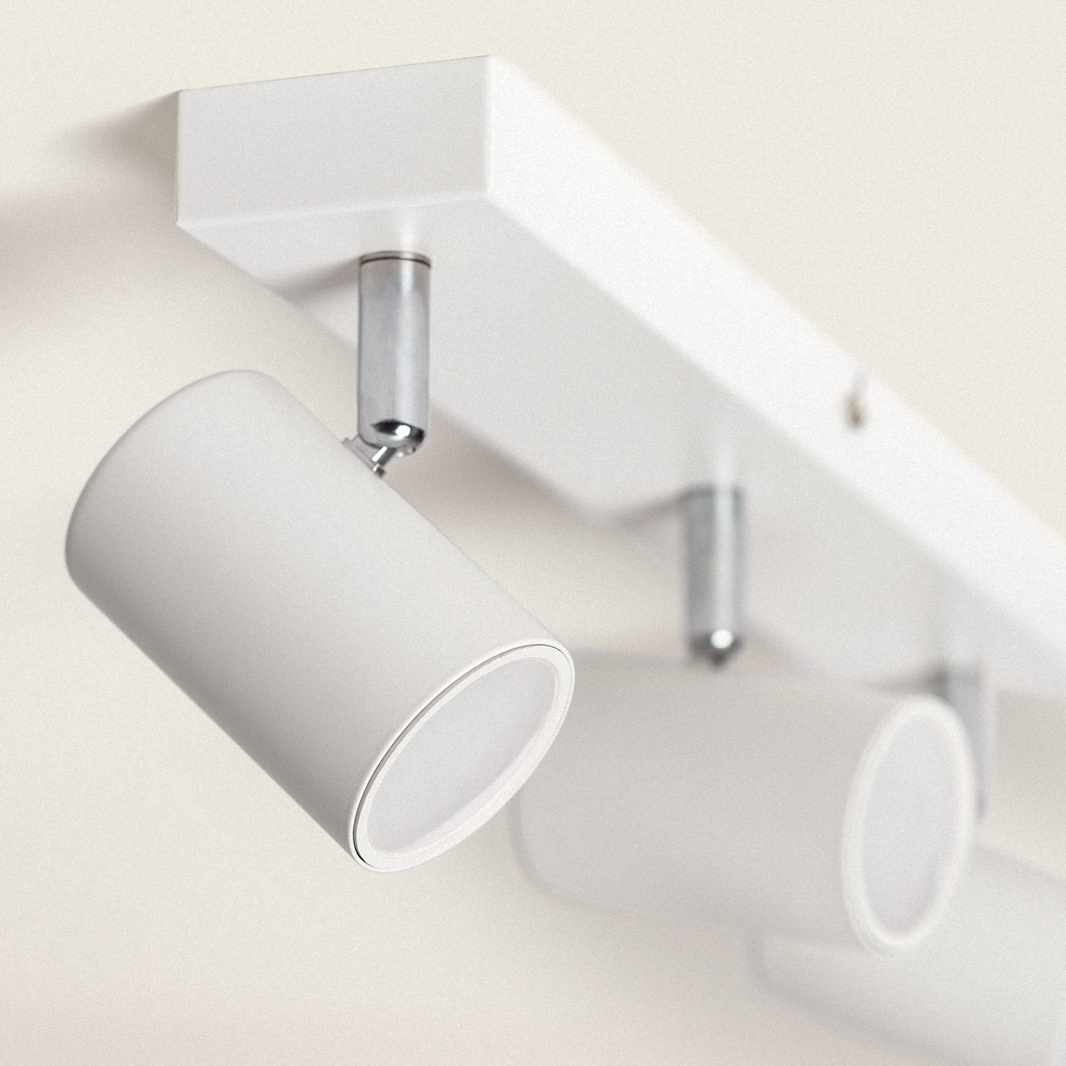 Ledkia - Lampada da Soffitto Orientabile Metallo 3 Faretti Wuedy, Bianco, Ferro, IP20, 0.0lm Fer - 7