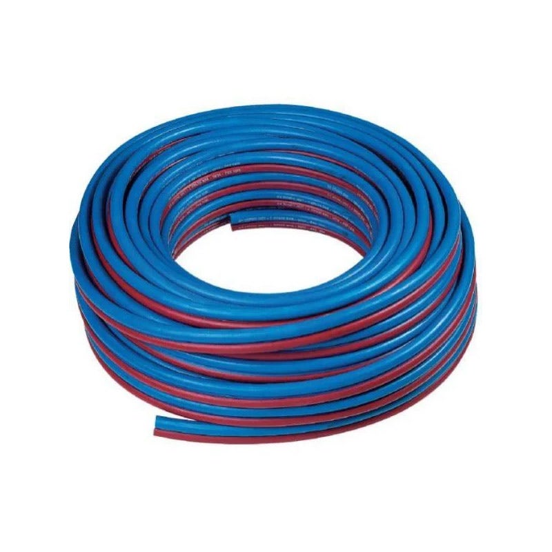 Tuyau Soudure Oxygène Acétylène 6.3mm - 5m Rouge Bleu Huggy Tuyaux Pour Chalumeau