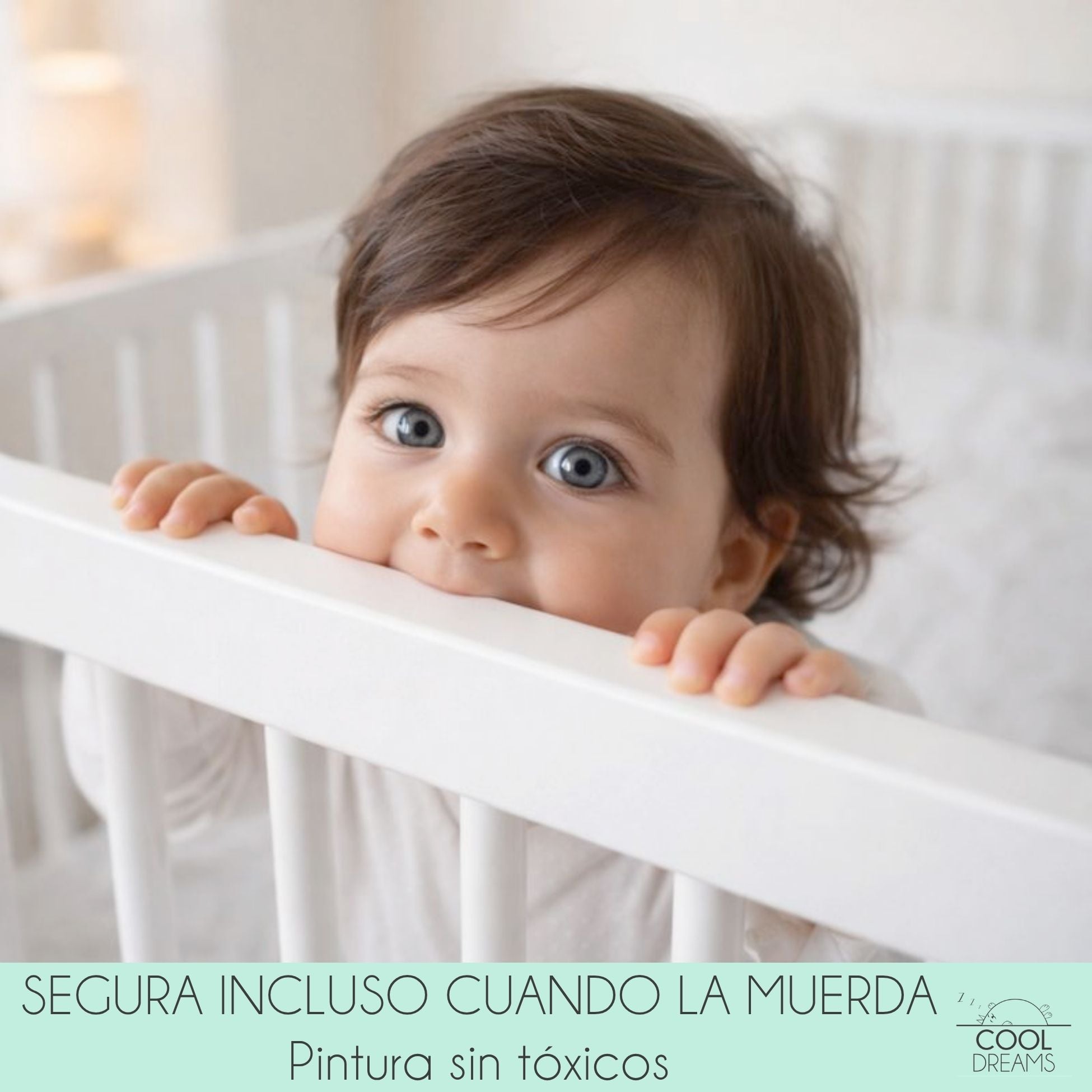 Cama infantil tipi 140x70 tipo Montessori Apache Wonderland de madera de haya y color blanco - 5