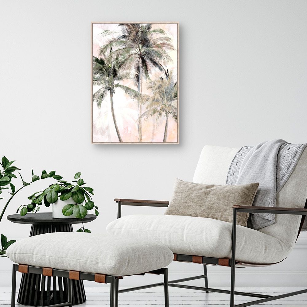 Toile encadrée Palmiers tropicaux / 50x70cm / Cadre Effet naturel / Fabriqué en France / Déco murale / DADA ART - 2