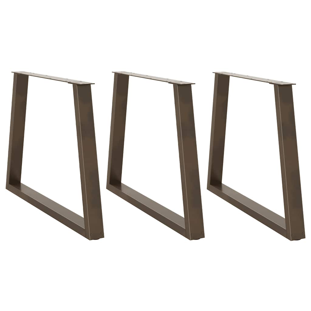 Pernas de mesa de jantar em forma de V 3 peças de aço natural - COMFORTXL - 2