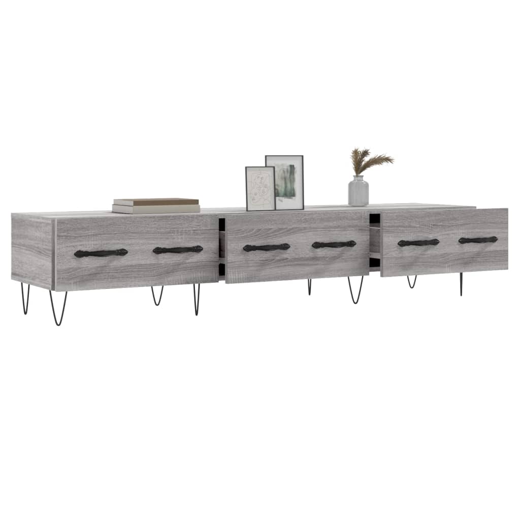 Meuble TV sonoma gris 150x36x30 bois d'ingénierie - 4