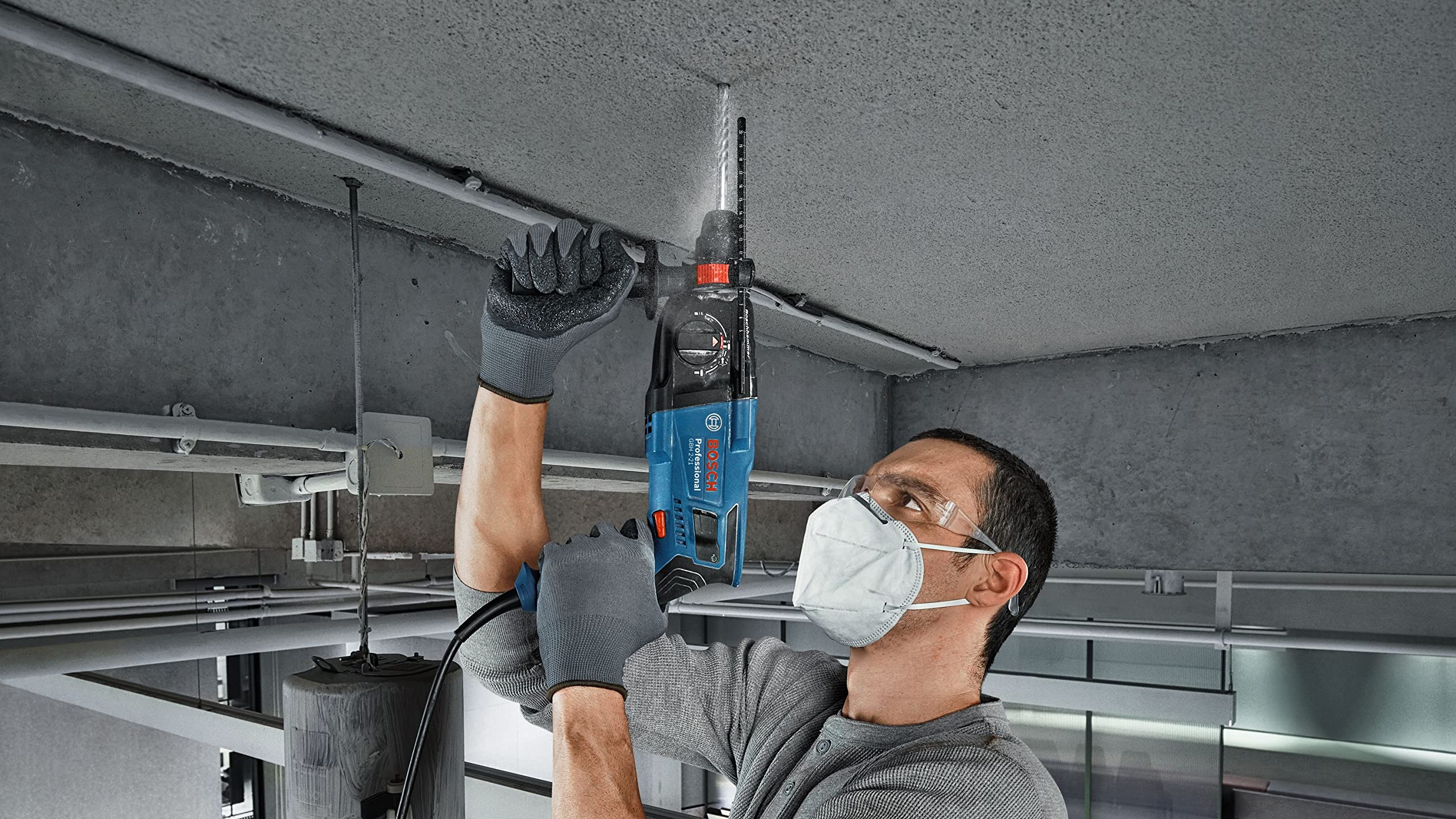 Młot udarowy Bosch mocny 720 W 2 J czarny niebieski czerwony - 9