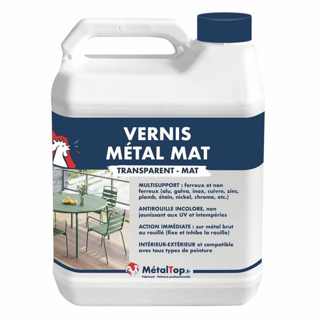 Vernis Metal Mat - Metaltop - Incolore - RAL Incolore - Pot 1L