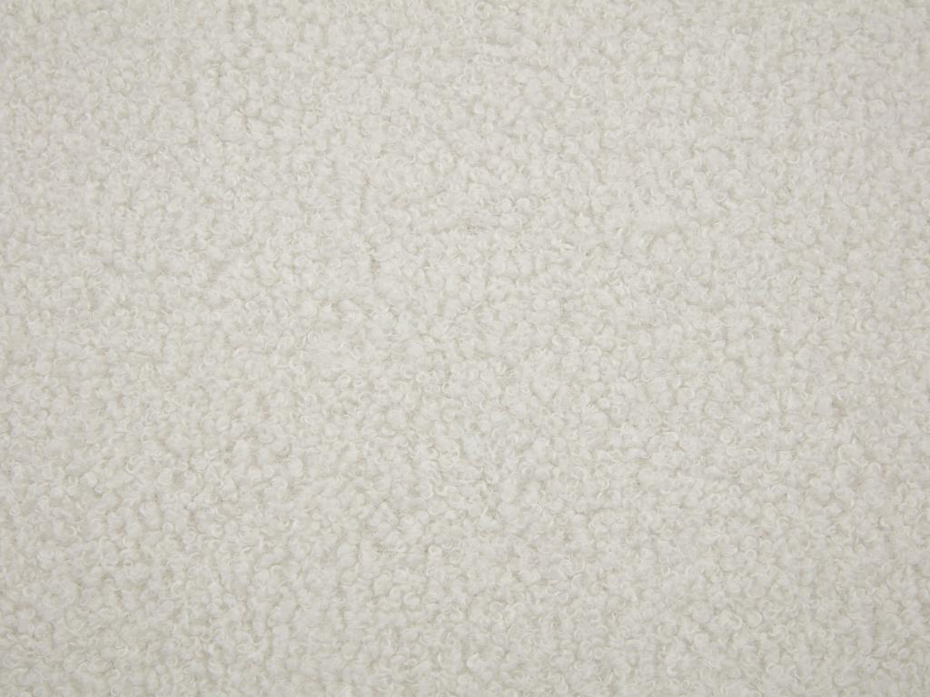 Fauteuil coquillage pivotant en tissu bouclette blanc COSSATO - 5