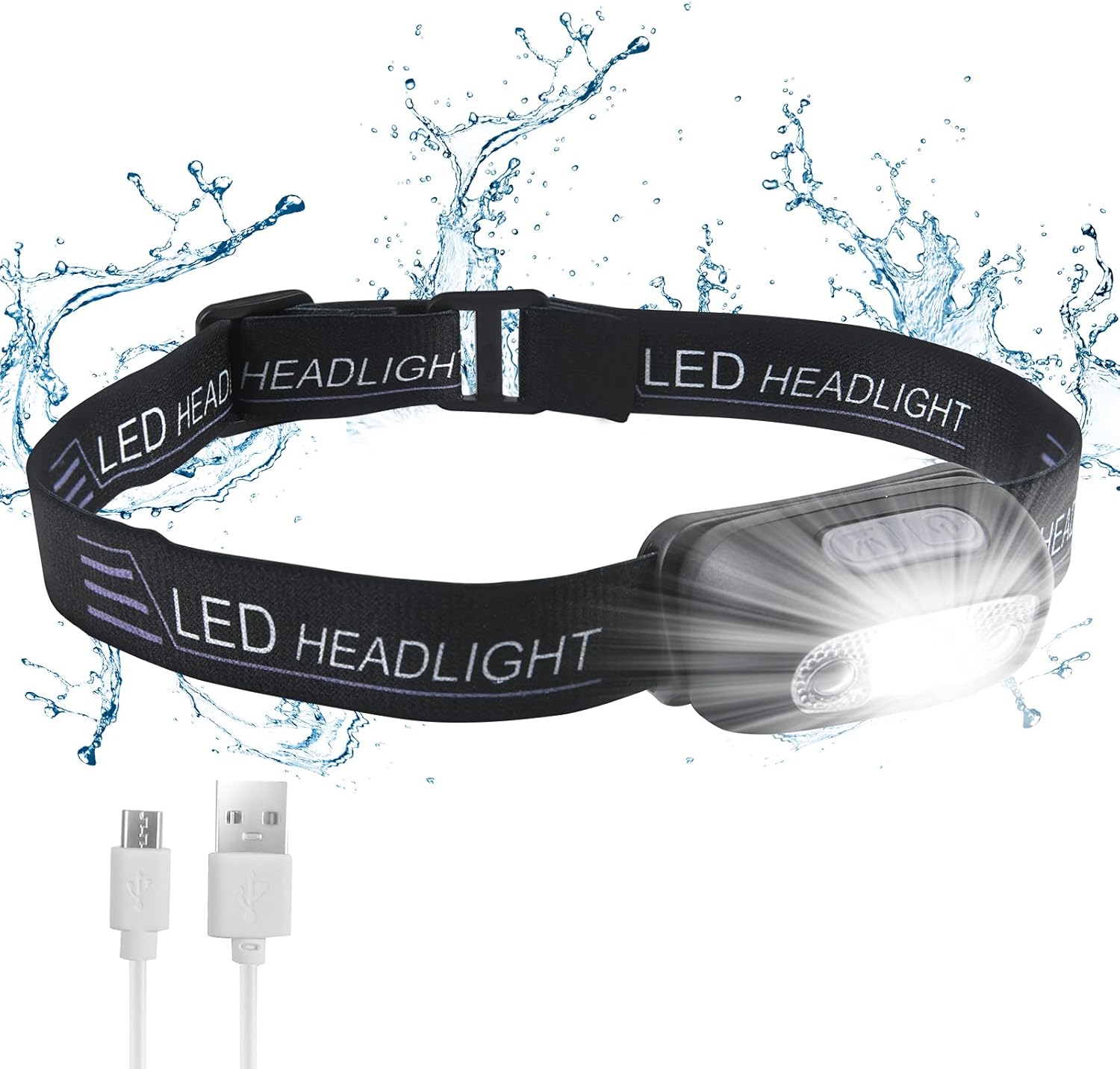 Torcia Frontale LED Per Bambini - Confezione Da 2, 140 Lumen, 3 Modalità (Alta/Bassa/Stroboscopio), Impermeabile, Regolabile 60°, Con Batterie Incluse - Per Ciclismo, Corsa, Campeggio