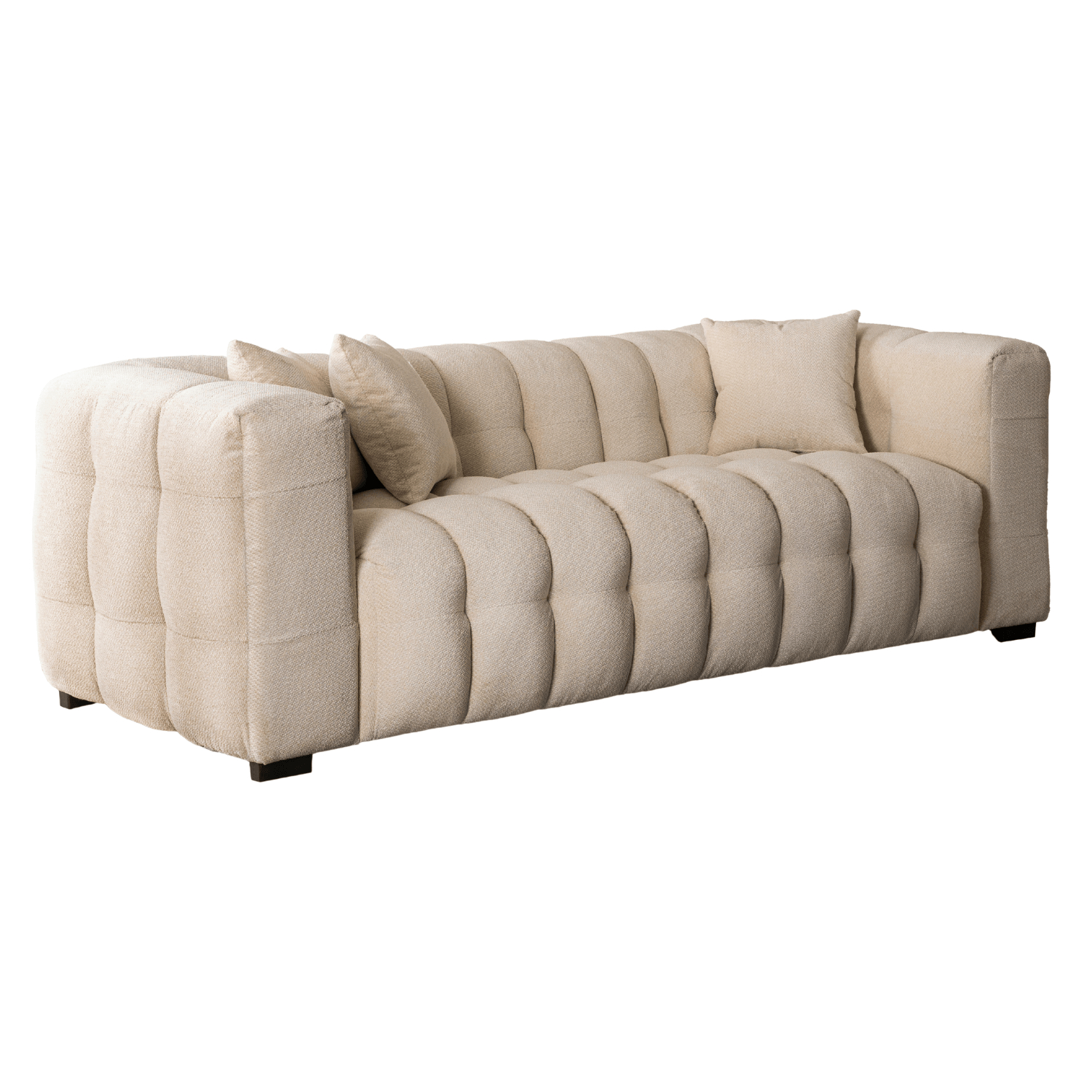 Kanapa Sofa Glamour 3 Osobowa Do Salonu Wygodna Kremowa MODERNO 3S