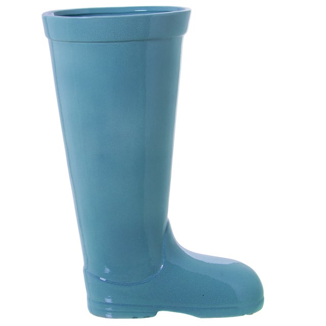 Porte-parapluie en céramique Blue Boot