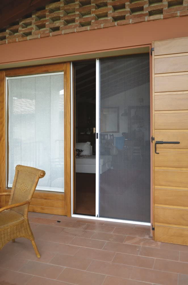 Zanzariera Universale Scorrimento Orizzontale A Rullo Avvolgibile Profilo Riducibile Regolabile Telaio In Alluminio bianco 120 x 250 cm - 2