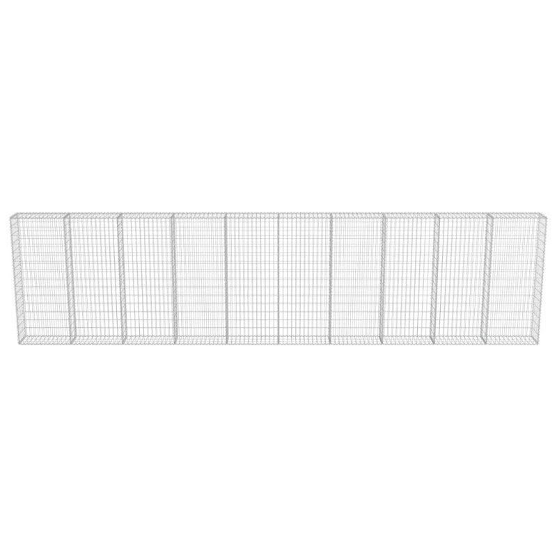 Muro de gaviones con cubiertas acero galvanizado 600x30x150 cm vidaXL - 4