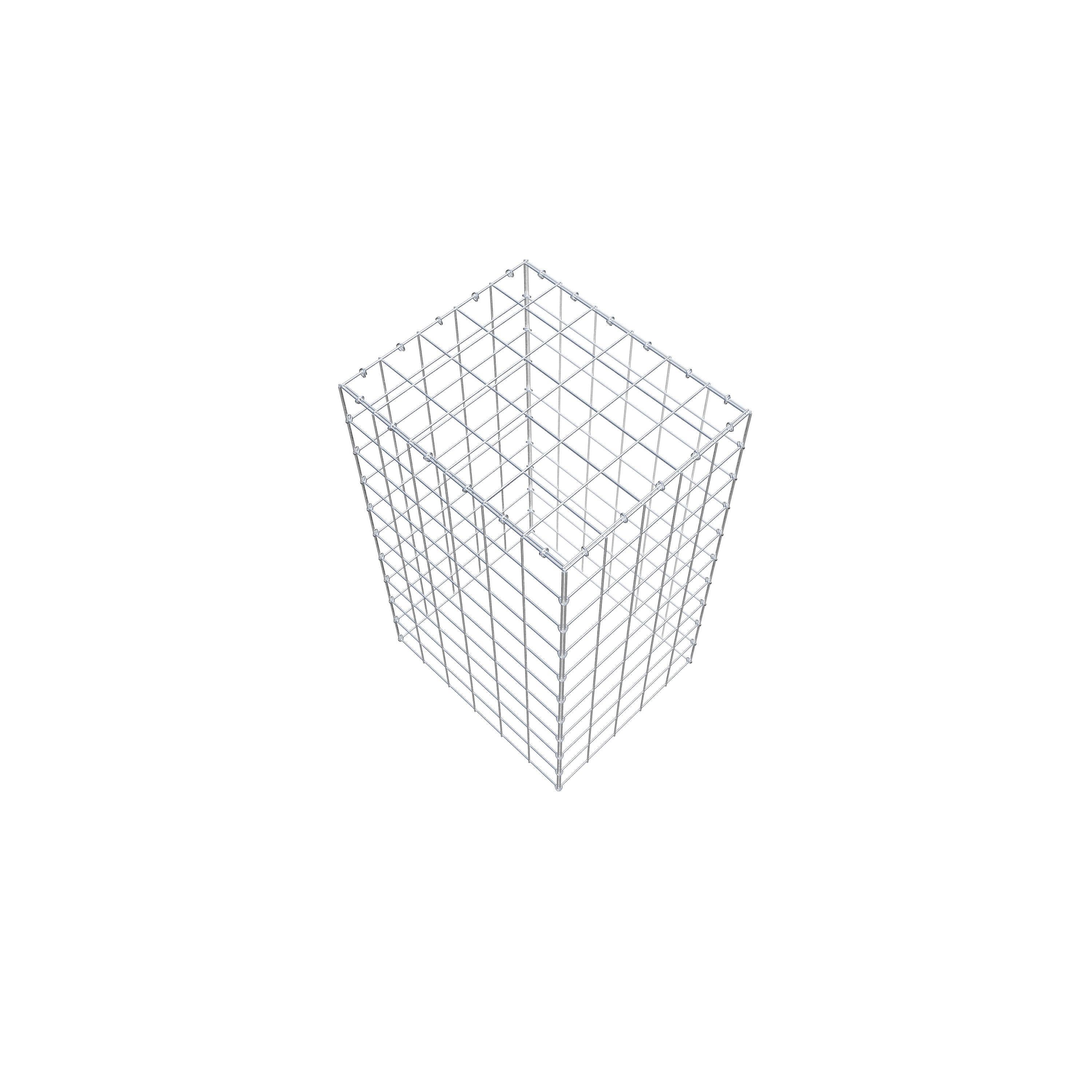 Gavión para apilar en acero galvanizado 100x60x50cm (LxAxP), malla 10 x 10cm, Anillo en C, sin rejilla inferior - 7