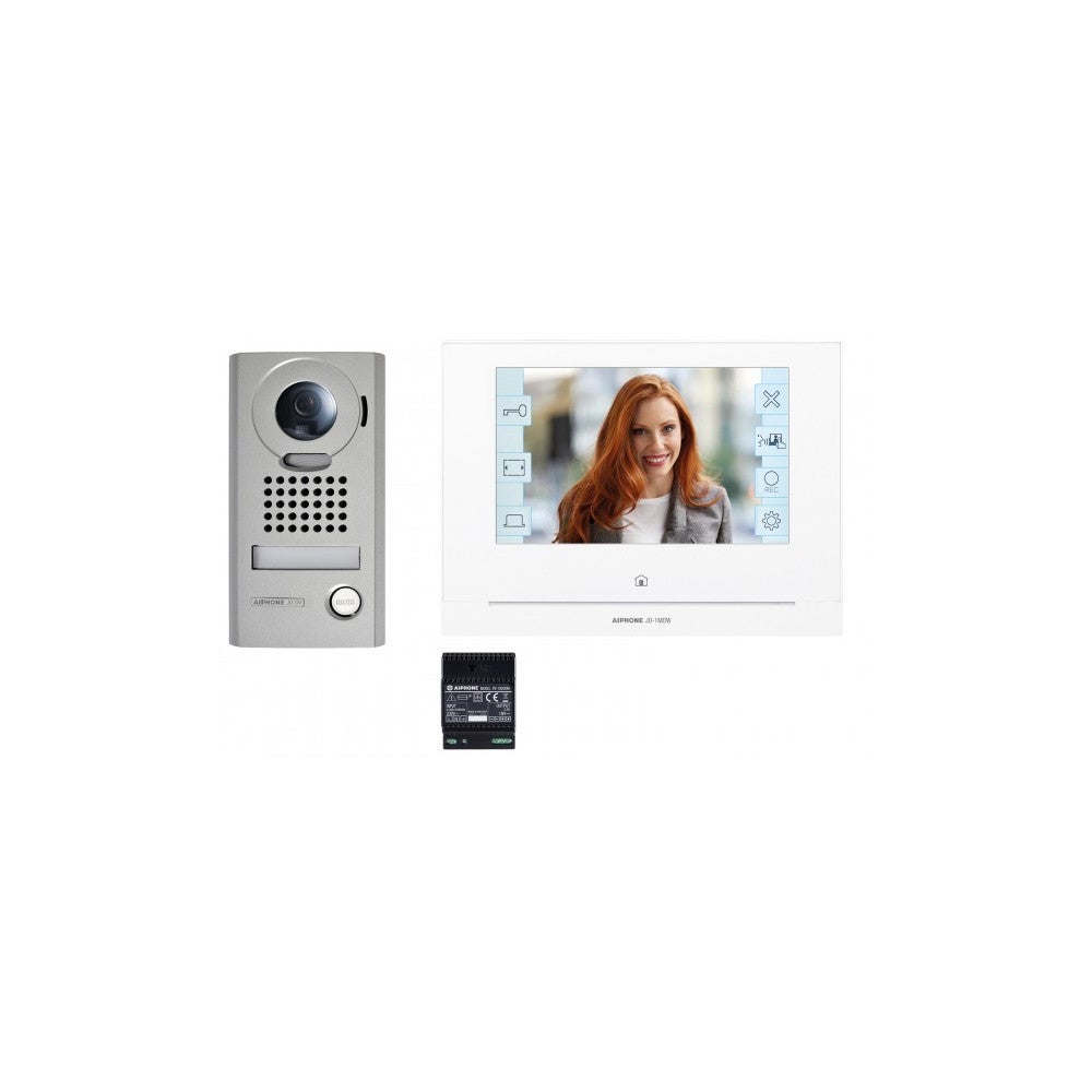 Kit Portier Vidéo AIPHONE JOS1VW - Platine Saillie + écran 7" WiFi