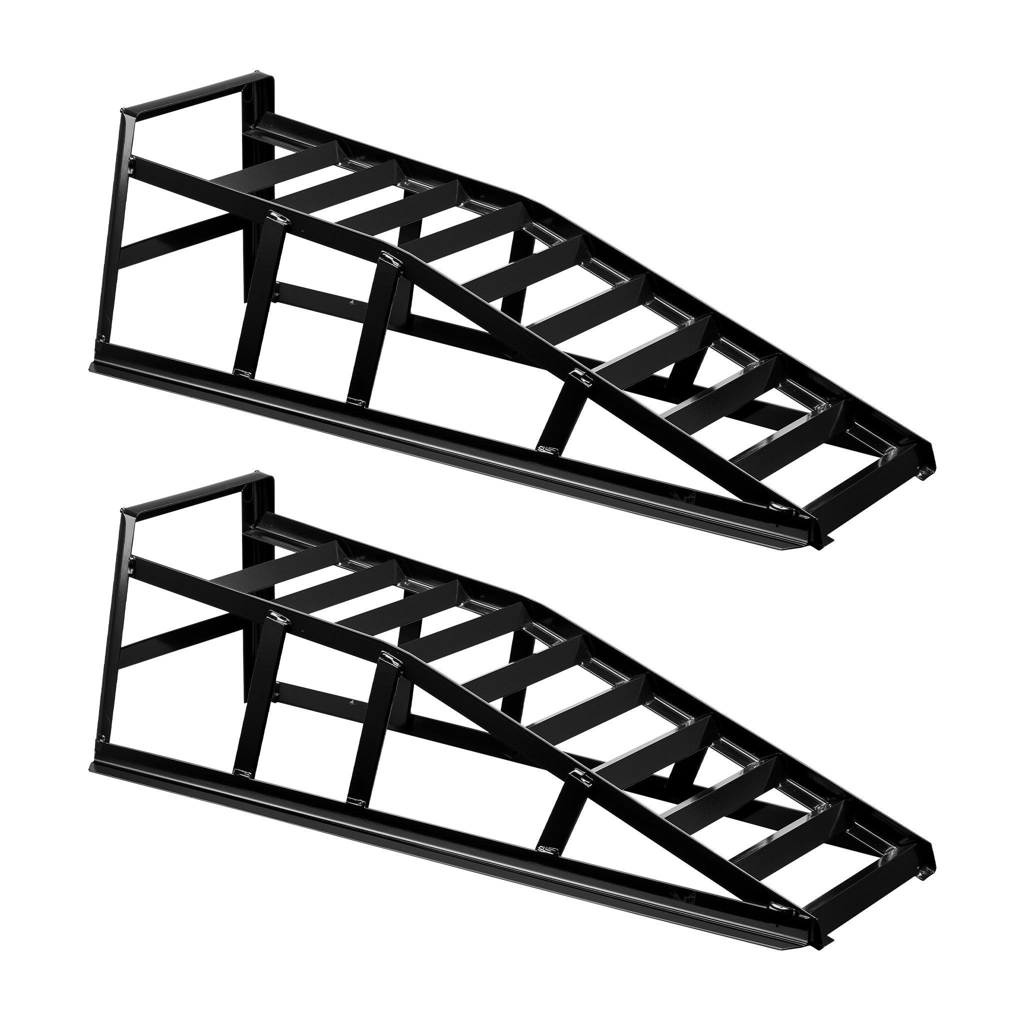 Lot De 2 Rampes D'Accès Pliables 400 Kg - Rampe Acier Moto Remorque Chargement Pliable