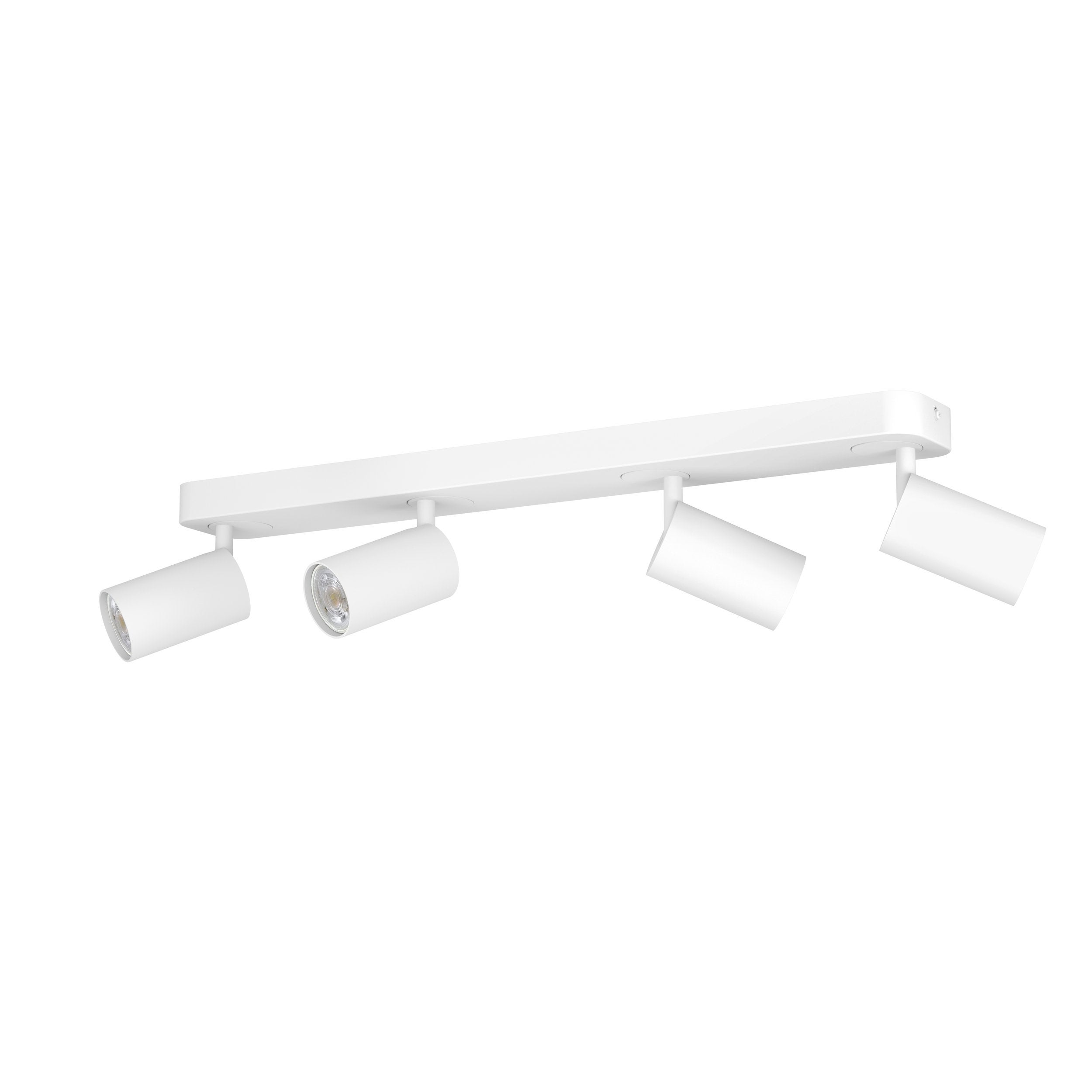Rail De Spots LED Connectés Eglo - 3 Spots Orientables, Bluetooth, Alexa, RGB - Blanc Chaud à Froid