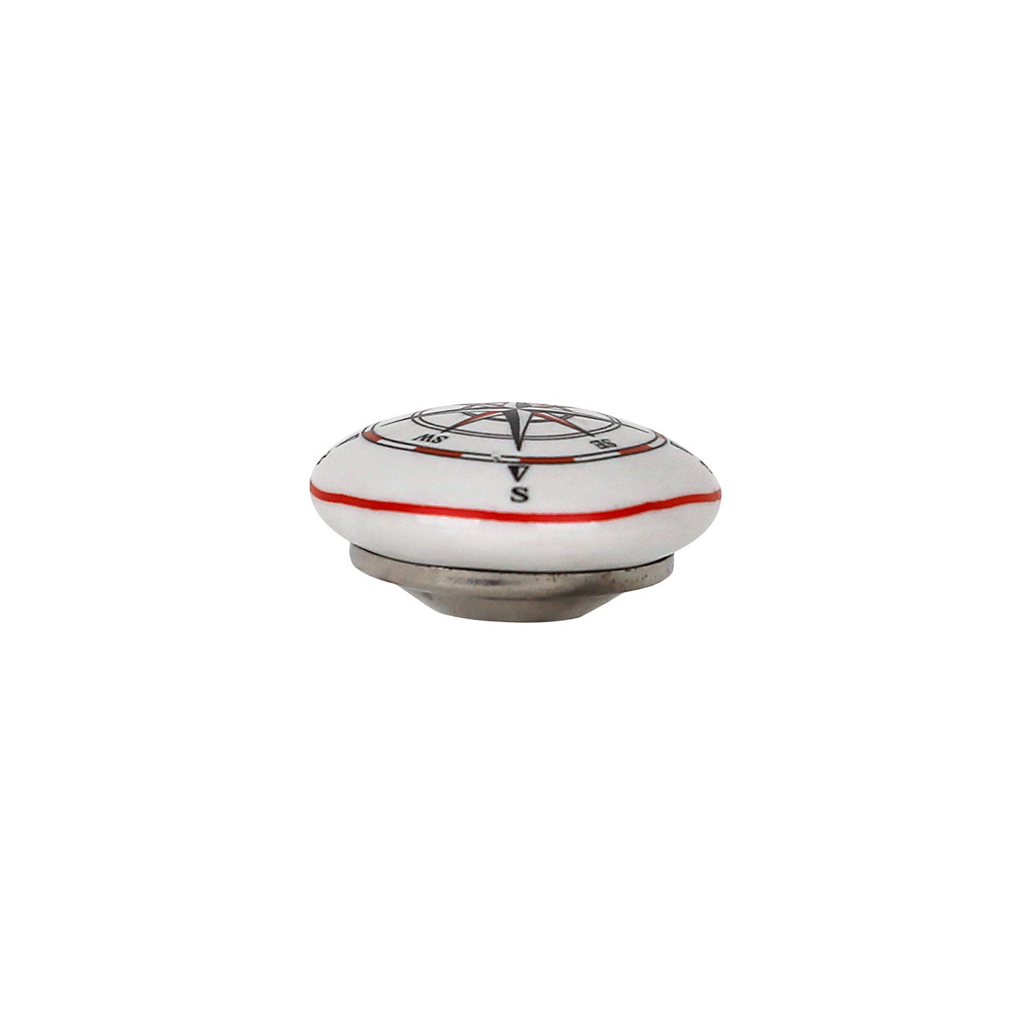 Bouton de meuble BOUSSOLE, Porcelaine blanche Ø35 mm - 4