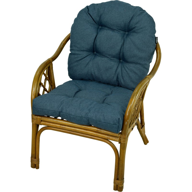 Poduszka na fotel rattanowy AMPO granatowy melanż 1 szt.