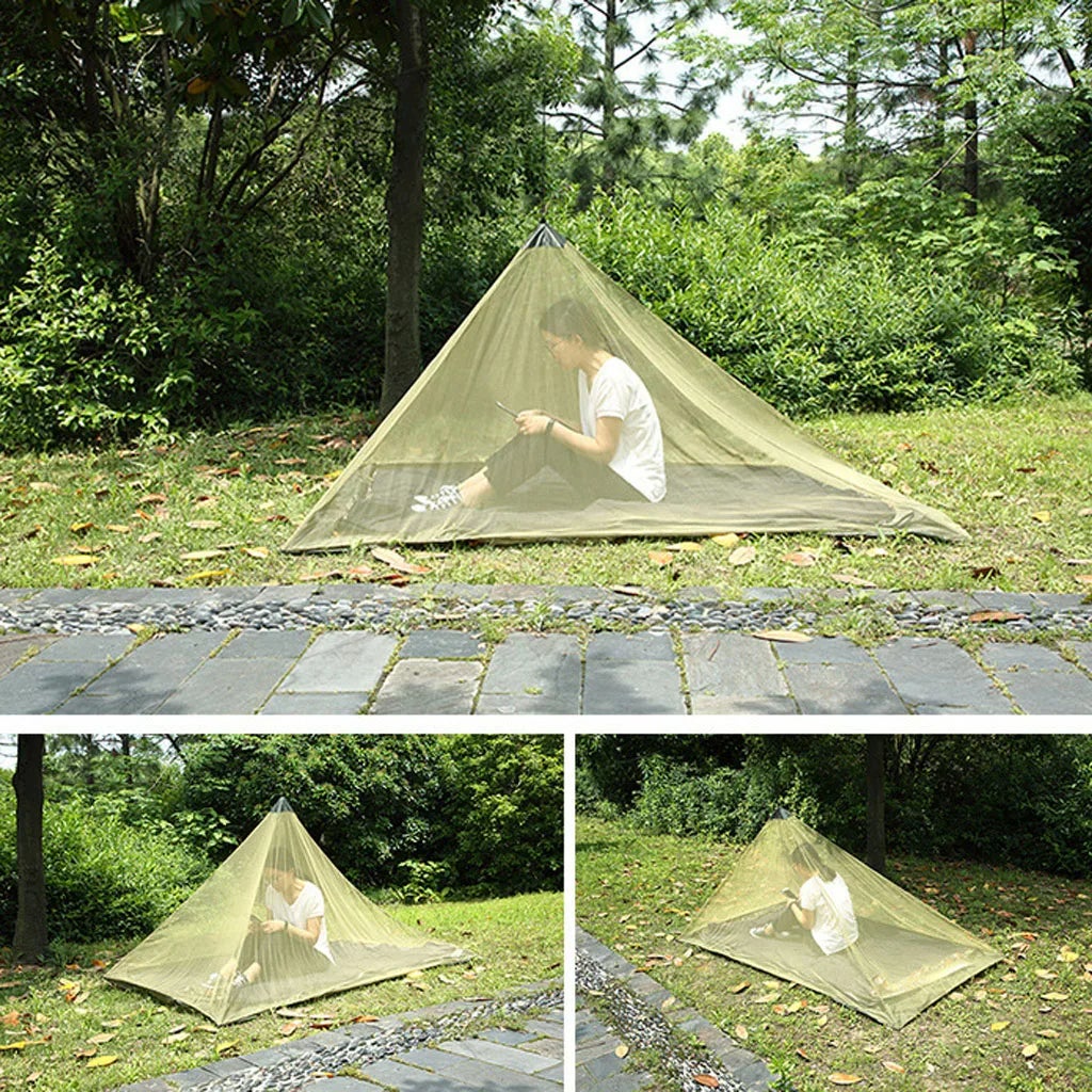 Tente de camping, moustiquaire de camping avec sac de transport, clou