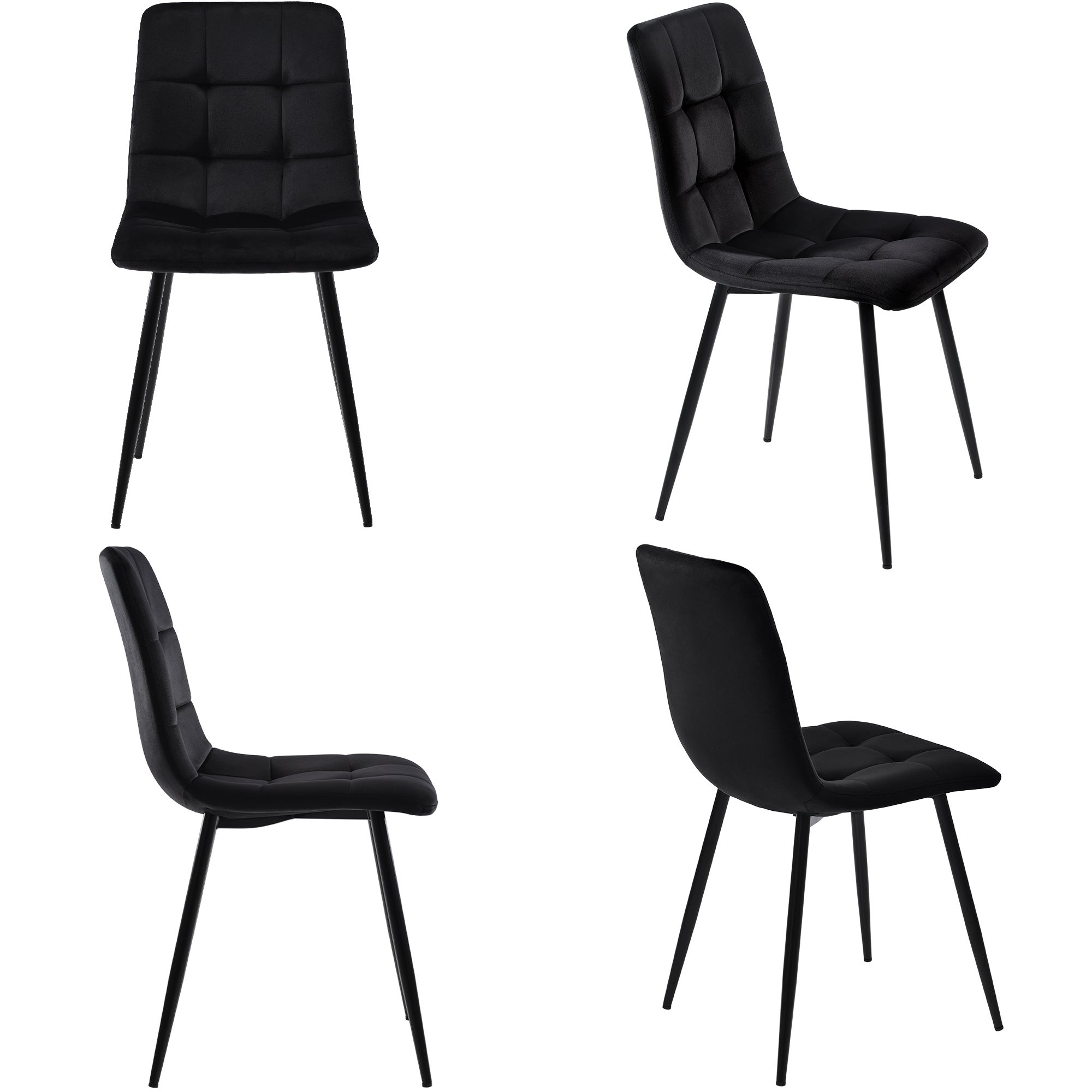 4 Chaises Pliantes Rembourrées COSCO - Métal Et Vinyle Noir - Confortables Et Solides - Capacité 113kg