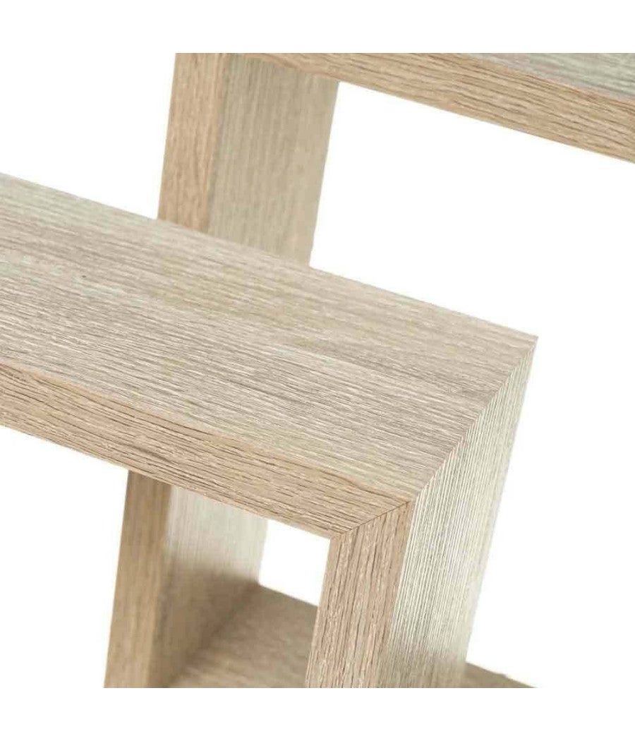 Trade Shop - Set 3 Mensole Da Parete Moderne Design Cubo Mensola Scaffale In Legno Mdf Beige - - 4