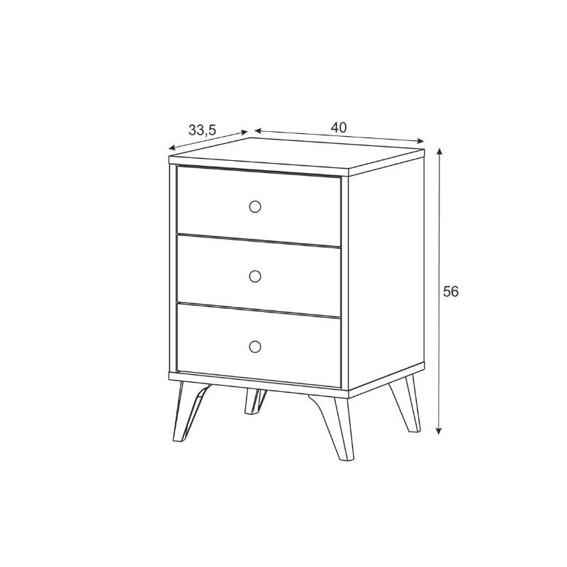 Mobelcenter – Cabezal Matrimonio y 2 Mesitas de Noche Sweet – Color Blanco Artik y Blanco Velho – Ancho: 240 cm x Fondo: 33 cm x Alto: 101 cm - (1107) - 5