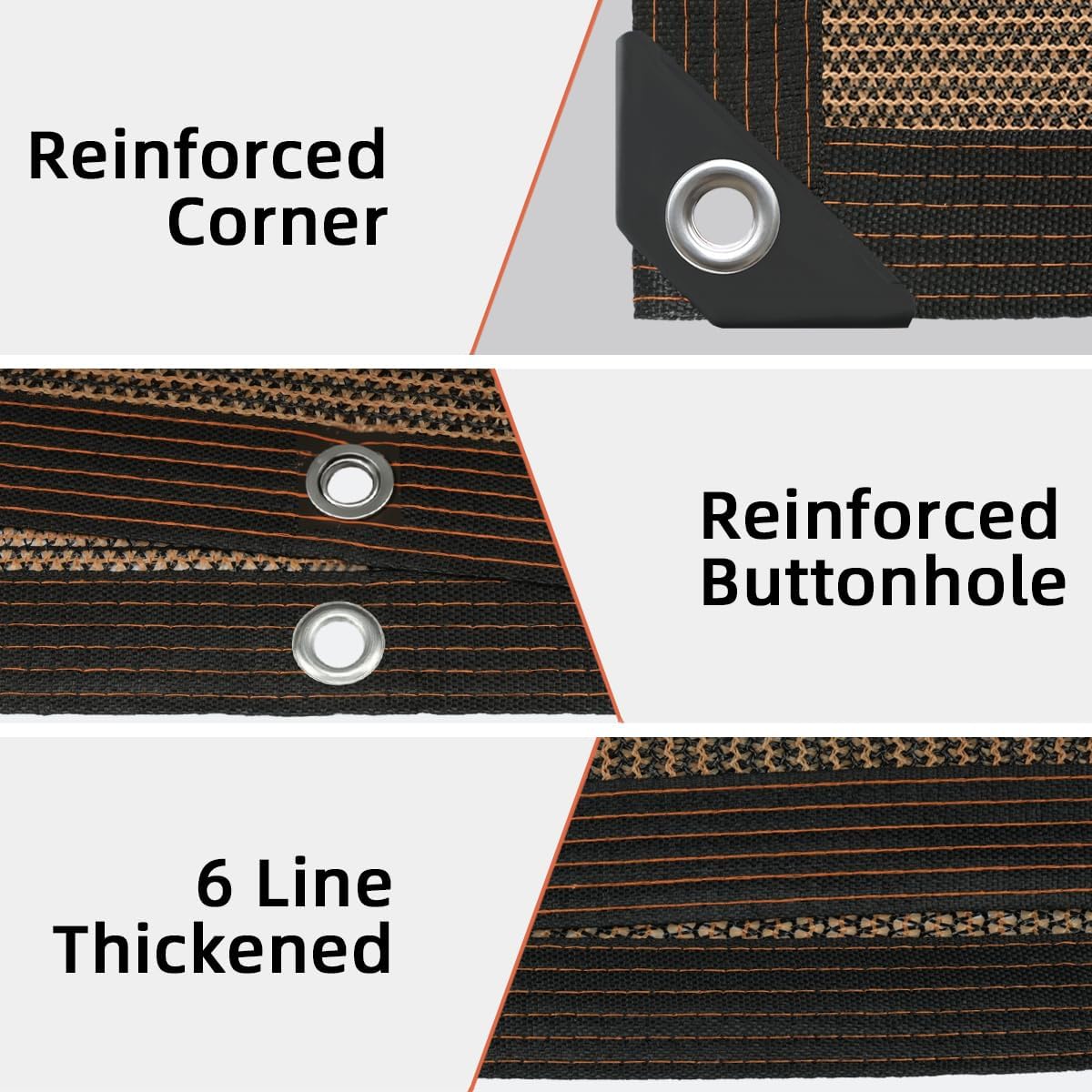 Parasol perforowany z 70% ochroną przeciwsłoneczną do ogrodów, tarasów, na zewnątrz, brązowy, 2 x 5 m