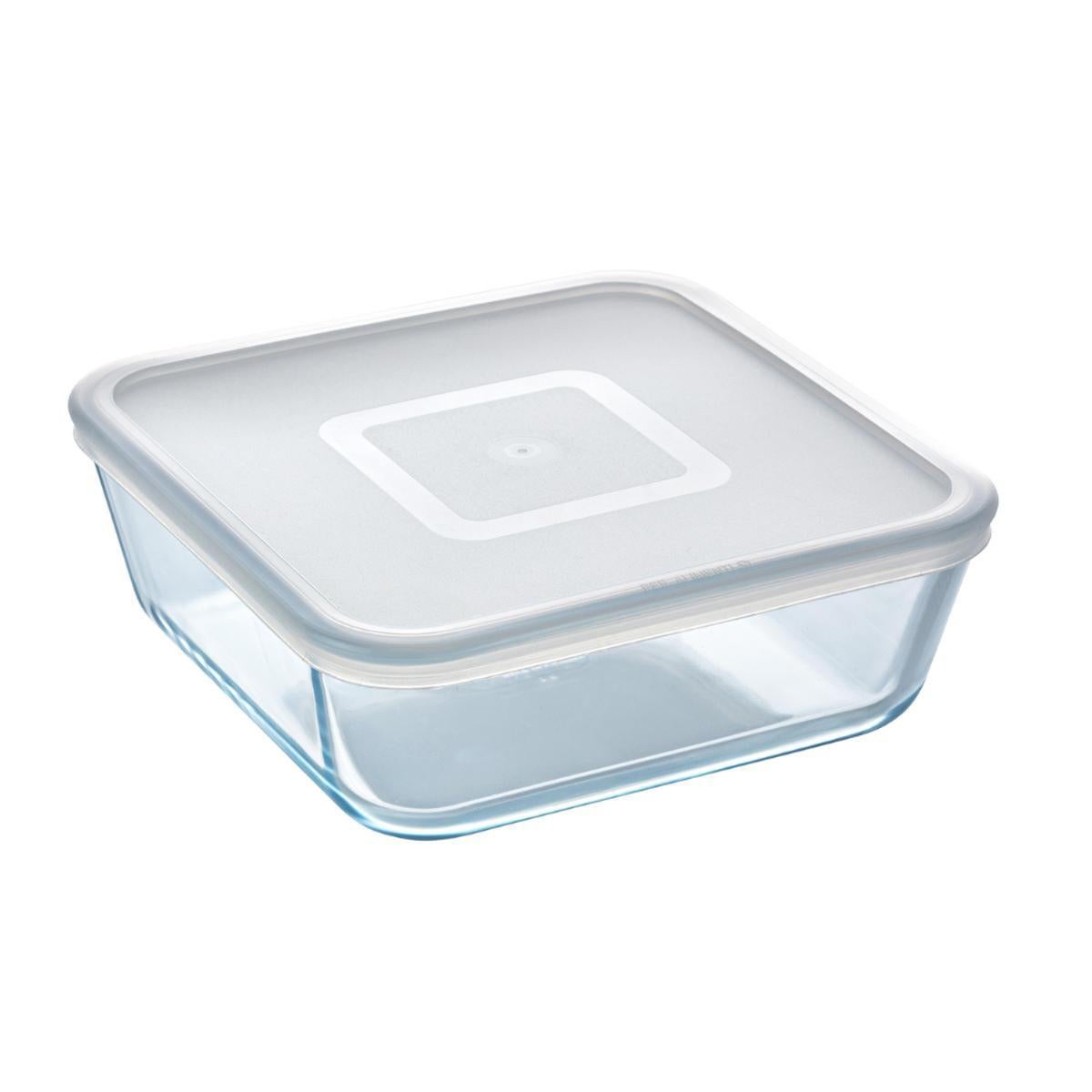 Pyrex Blanco Pyrex® Cook & Freeze Recipiente Cuadrado Boro 20X20x7cm - 2L Brillo Tapa Cierre Presión Con Junta De Silicona Resistente A Rayaduras - Imagen 4