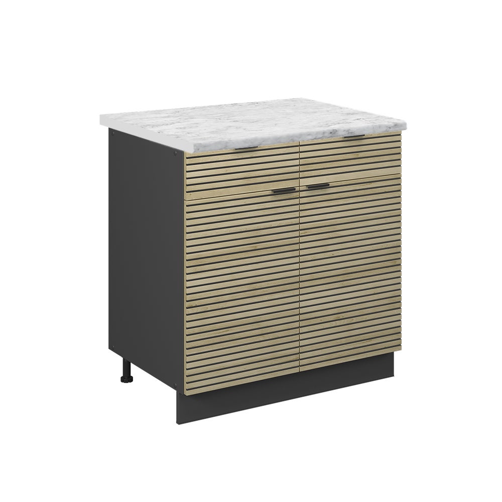Vicco Szafka dolna do kuchni Fame-Line, Panel dębowy, 80 cm , BP Marmur