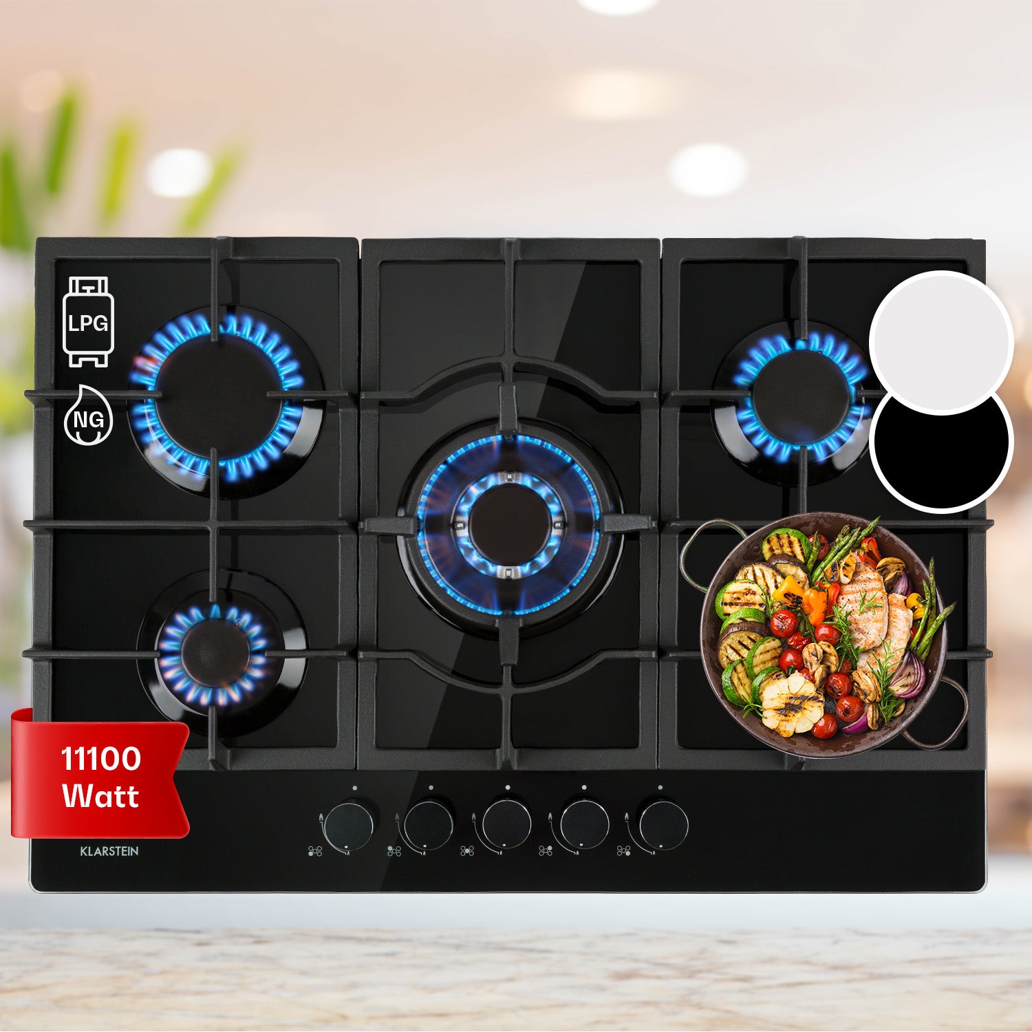 Plaque de cuisson gaz Klarstein Ignito 5 5 foyers ( 3,6 + 3 + 1 — free download