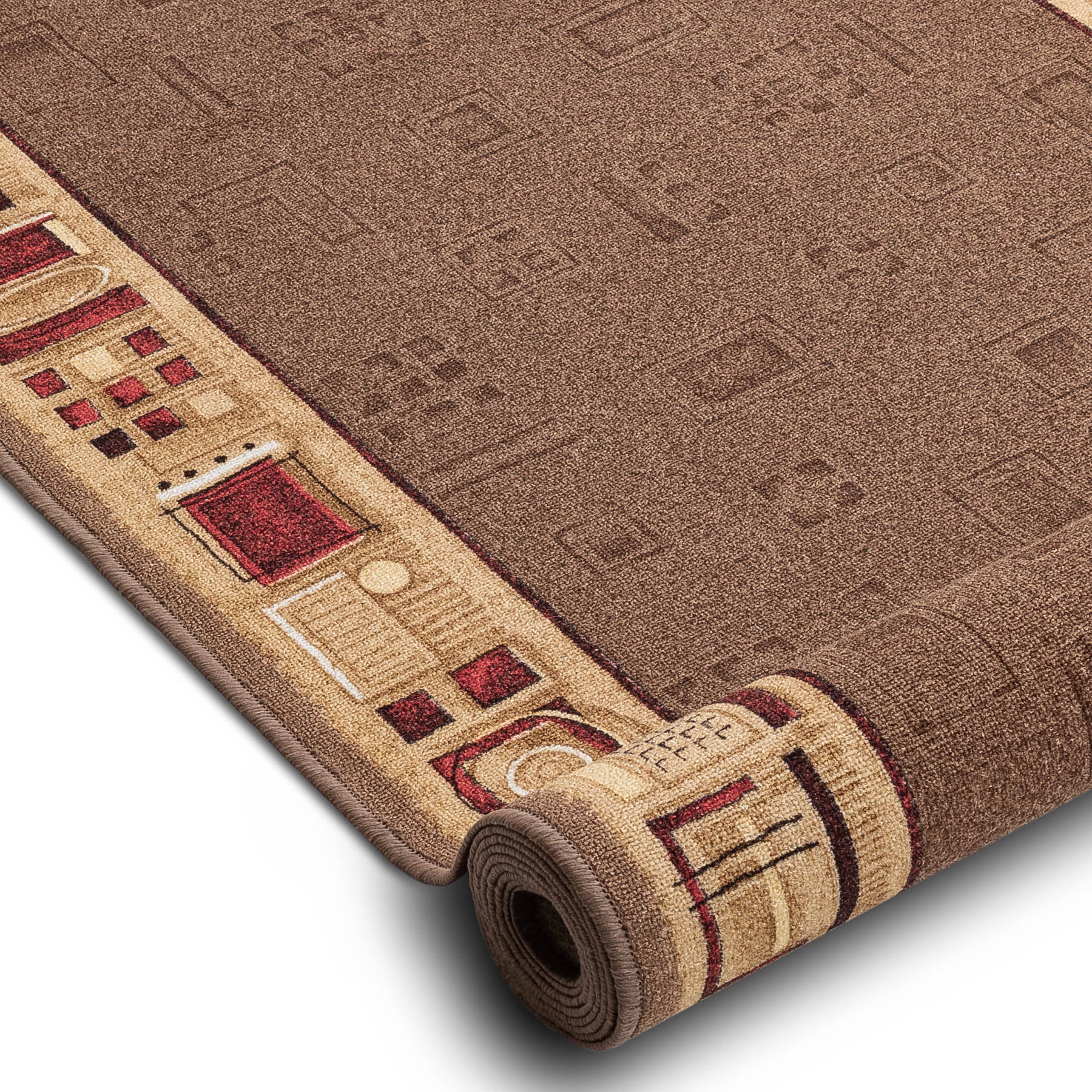 TAPIS DE COULOIR ANTIDÉRAPANT JENA marron 100cm 100x190 cm - 2