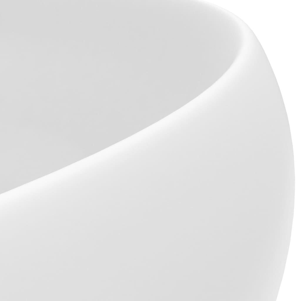 Lavabo rond de luxe Blanc mat 40x15 cm Céramique vidaXL - 7