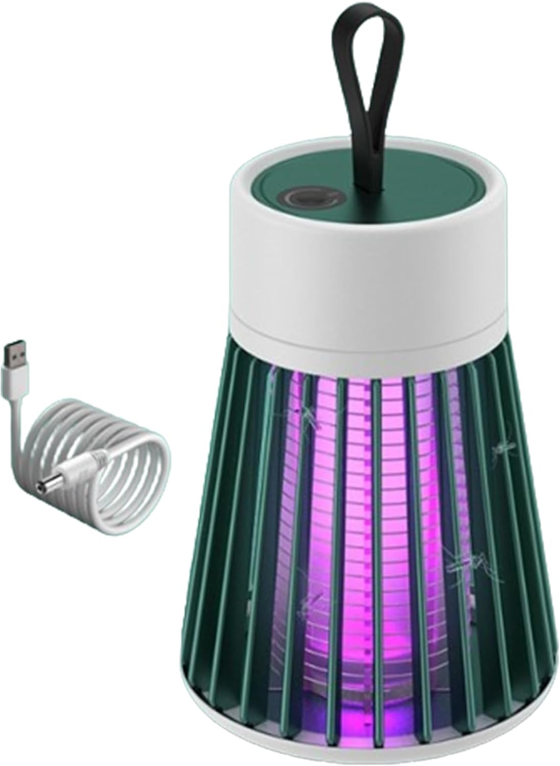 Lampa przeciw komarom z lampą UV, ładowaniem przez USB i baterią 2000 mAh – idealna na kemping, do ogrodu i do użytku w pomieszczeniach – zielona