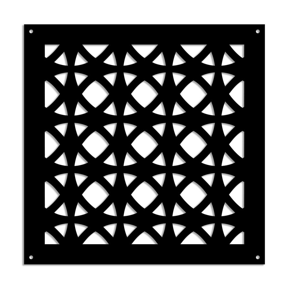 DARKSIDE - Panel perforowany z PVC - Osłona przeciwsłoneczna - Rozmiar 98x98 cm - Grubość 1 cm - Kolor CZARNY