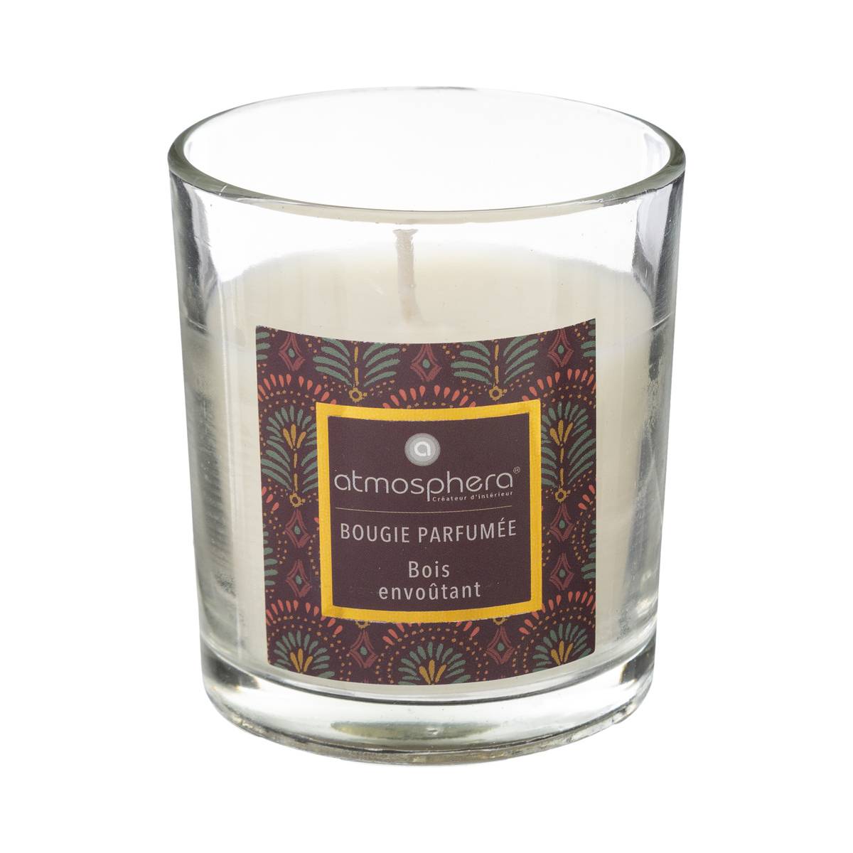 Bougie Parfumée Monoi Atmosphera - Pot Verre 65g, Parfum Tropical, 14h Combustion