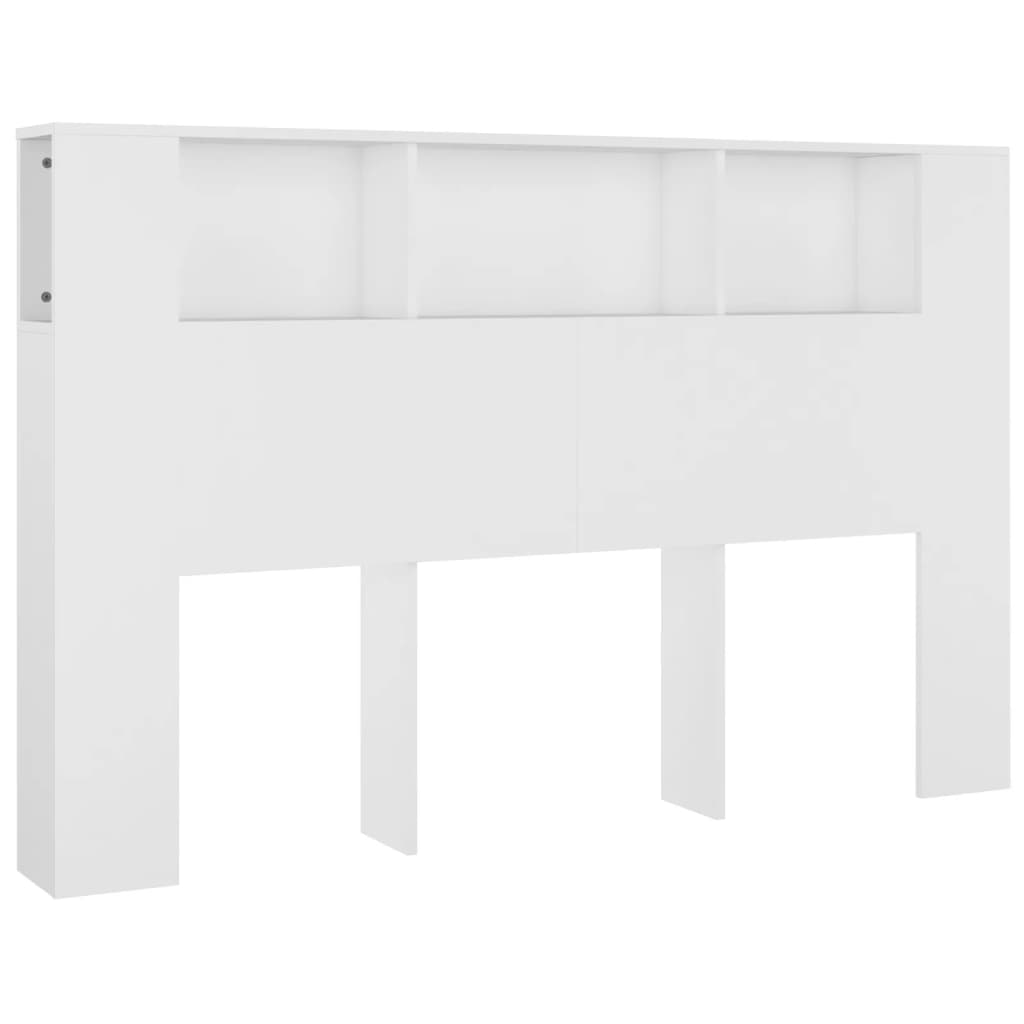 vidaXL Armoire de tête de lit Blanc 160x18,5x104,5 cm - 2