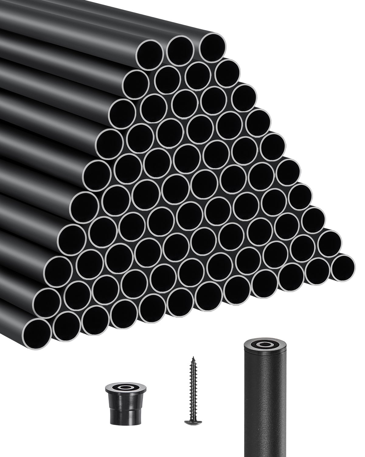 Tralki schodowe 101 sztuk 66 cm aluminiowe trzpienie ze śrubami/nasadkami balustrad VEVOR