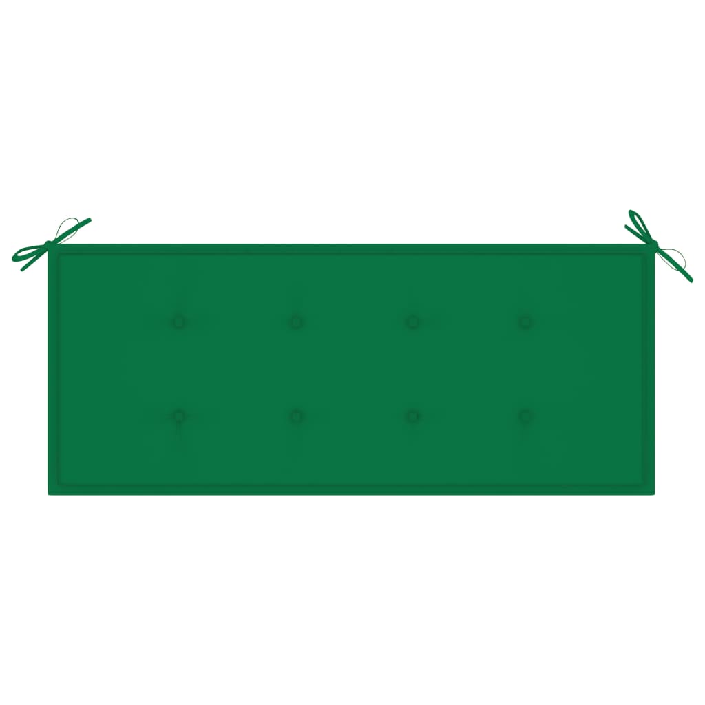 Banc de jardin empilable et coussin 128,5cm Bois de teck massif - 5