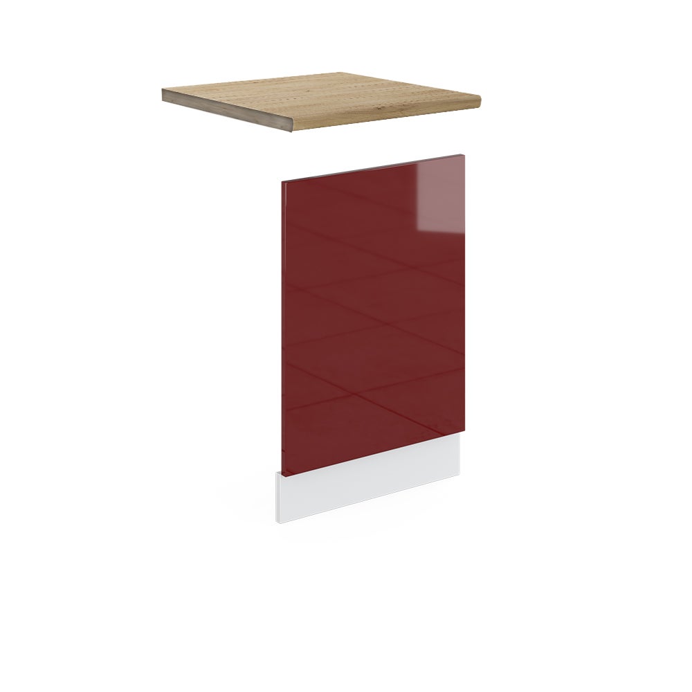 Vicco Panel przedni R-Line, Czerwony połysk, 45 cm , BP Dąb