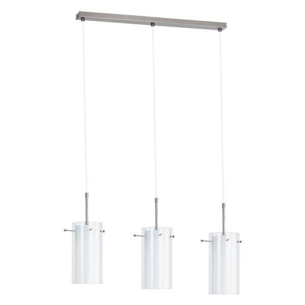 Lampa wisząca Bolt chromowana 3xE27x15W wym: 100 x 12 x 68 cm szkło Alfa