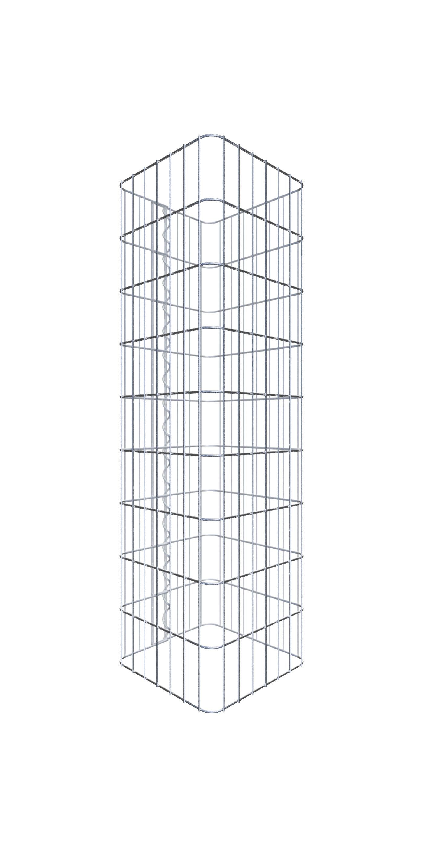 Kolumna gabionowa 37 x 37 cm, kwadrat MW 5 x 10 cm - Wysokość: 0,90 m