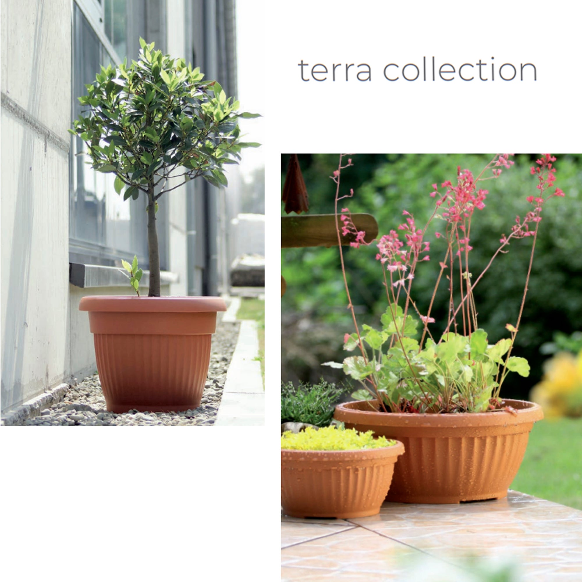 BURI Pot De Fleurs XXL 60 X 60 Cm Avec Réservoir D'eau Et Soucoupe – 70 L – Pot De Fleurs Contre L'eau Stagnante Résistant Aux UV Et Au Gel, Robuste