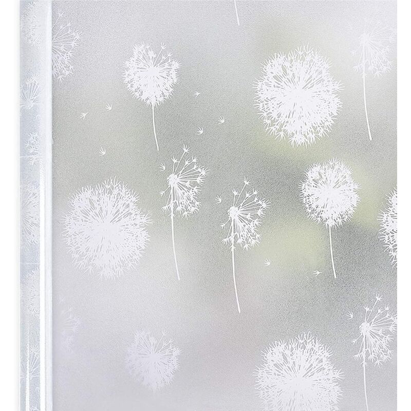 Film Opaque Pour Fenêtre 60x120 Cm - Adhésif Électrostatique Réutilisable - Brise-vue Décoratif Plumes Vertes - Pour Salle De Bain, Cuisine