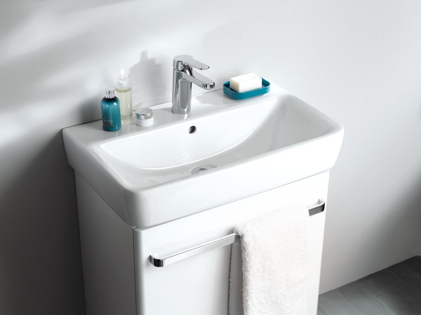 Geberit Renova Compact lavabo, 600x370mm, 226160000, Farbe: Blanc - 3