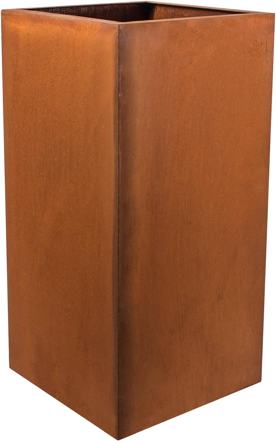 Designerska doniczka Köhko® ze stali Corten Viva 36 x 36 x 75 cm | Doniczka o wyglądzie stali nierdzewnej