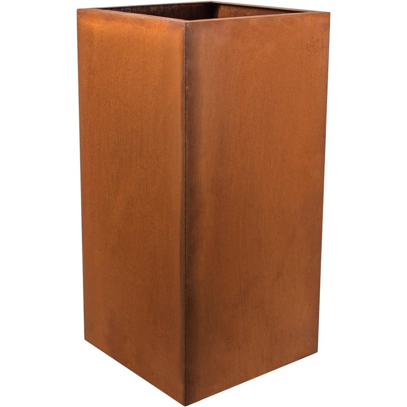 Designerska doniczka Köhko® ze stali Corten Viva 45 x 45 x 80 cm | Doniczka o wyglądzie stali nierdzewnej