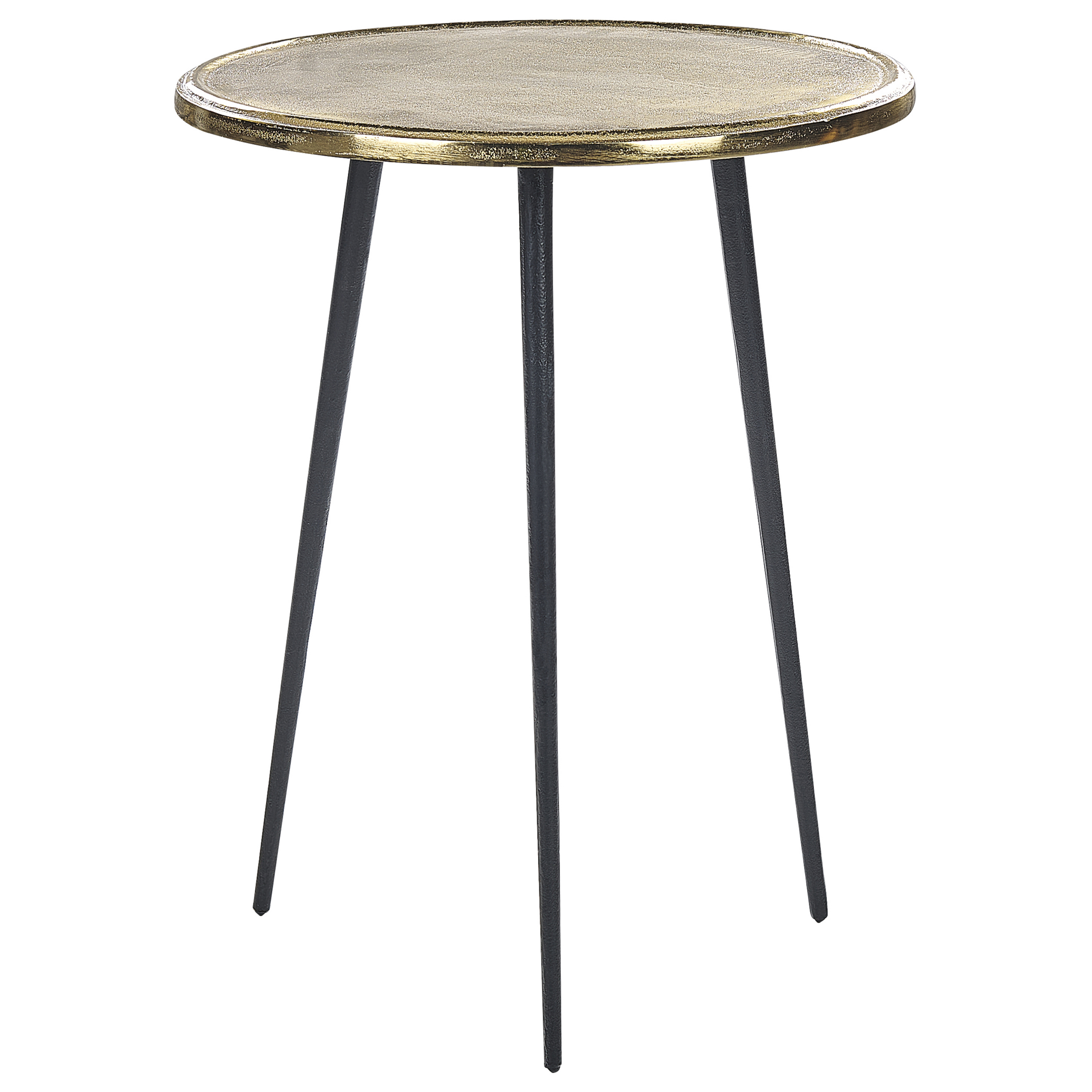 Mesa Auxiliar Cuadrada De Vidrio Con Base Dorada 50x50 Cm | Envío Gratis